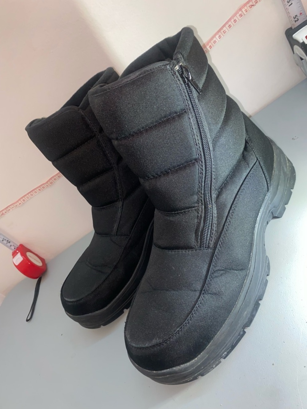 George 3M Thinsulate Black Quilted Insulated Side-Zip Winter Boots